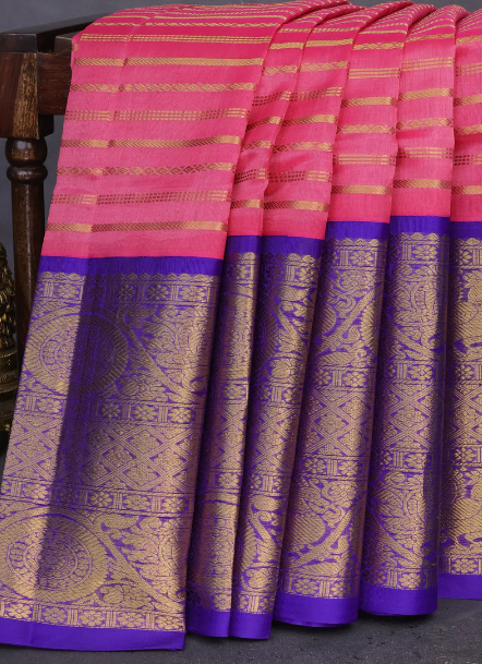 Kuppadam Pink Saree
